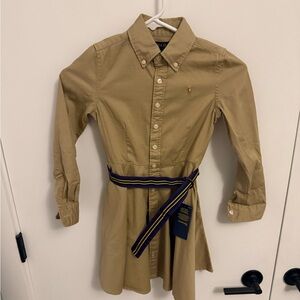 Polo by Ralph Lauren Tan Shirt Dress with Belt